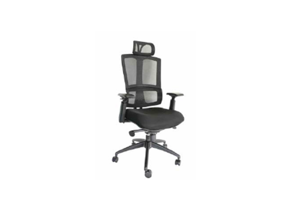 M-160H<br/>Highback Mesh Chair<br/>(c/w Nylon Base With Headrest)