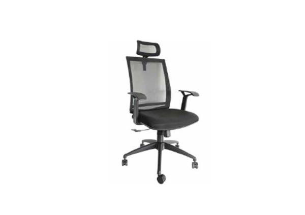 M-162H<br/>Highback Mesh Chair<br/>(c/w Nylon Base With Headrest)