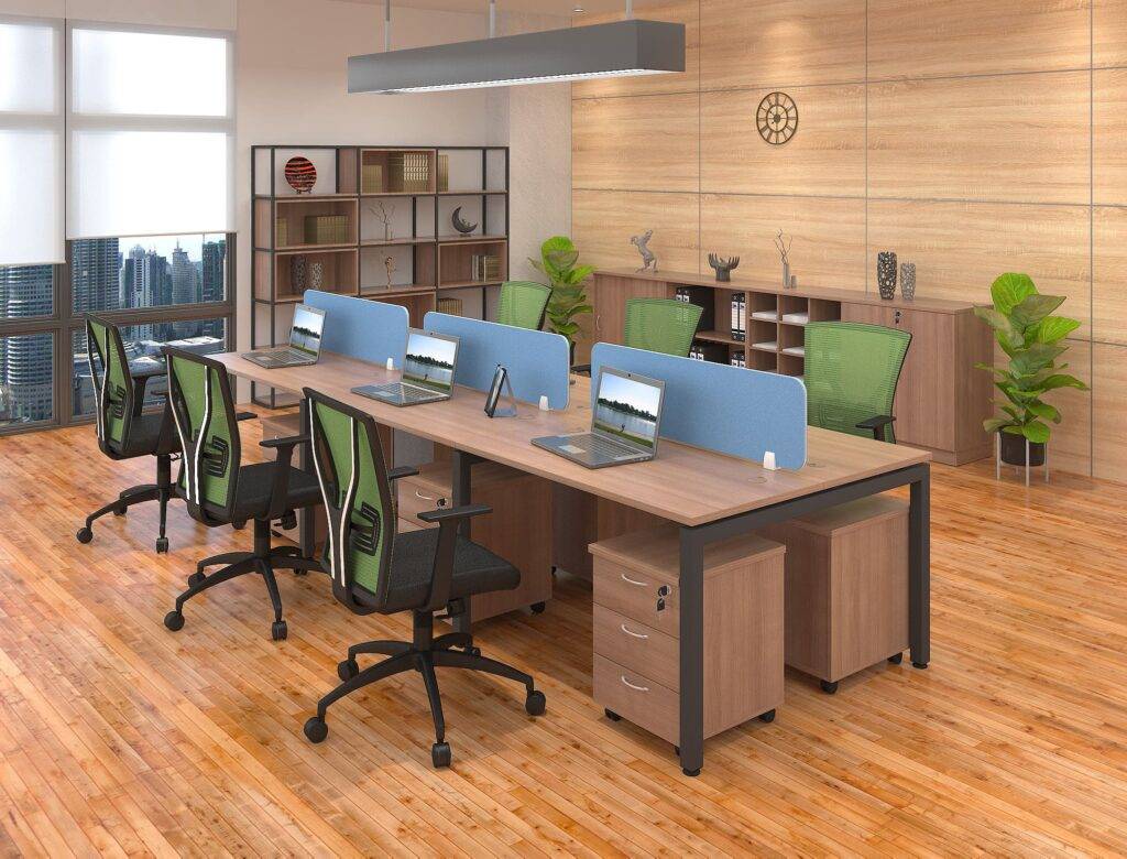 modern office furniture workstation for 4 person